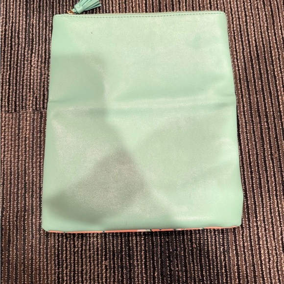Rachel Pally Teal & Peachy foldover pouch - Picture 3 of 6